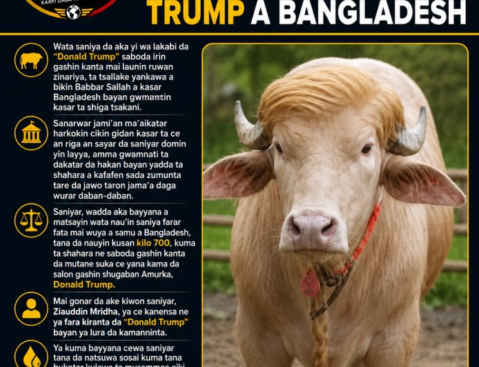 Saniya Mai Kama Da Donald Trump Ta Tsallake Layya A Bangladesh