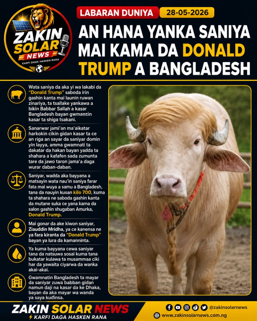 Saniya Mai Kama Da Donald Trump Ta Tsallake Layya A Bangladesh