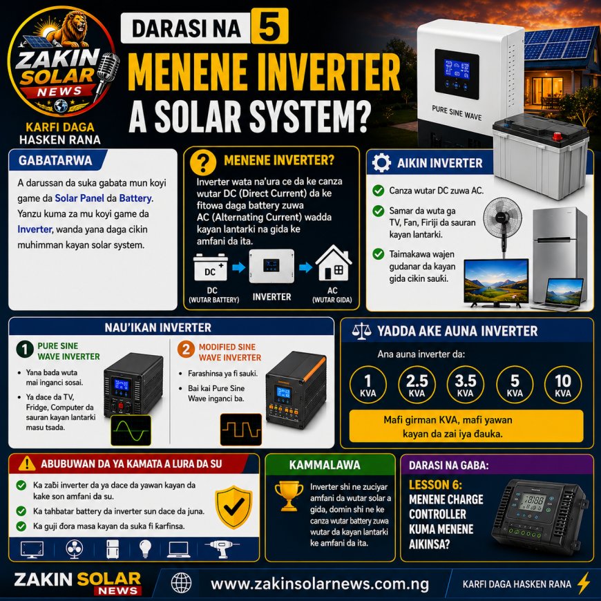DARASI NA 5: MENENE INVERTER A SOLAR SYSTEM?