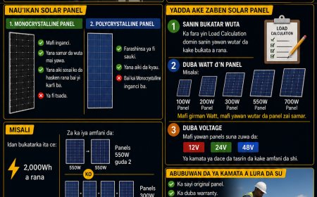 DARASI NA 11: YADDA AKE ZAƁEN SOLAR PANEL DA YA DACE DA BUƘATARKA
