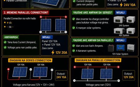 DARASI NA 12: YADDA AKE HAƊA SOLAR PANEL (SERIES DA PARALLEL CONNECTION)
