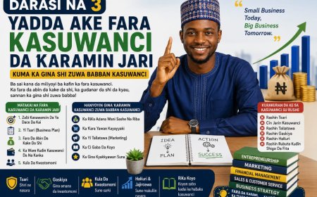 DARASI NA 3: YADDA AKE FARA KASUWANCI DA ƘARAMIN JARI KUMA KA GINA SHI ZUWA BABBAN KASUWANCI
