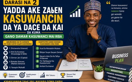 DARASI NA 2: YADDA AKE ZAƁEN KASUWANCIN DA YA DACE DA KAI DA KUMA GANO DAMAR KASUWANCI MAI RIBA
