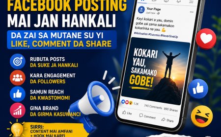 DARASI NA 3: YADDA AKE YIN FACEBOOK POSTING MAI JAN HANKALI DA ZAI SA MUTANE SU YI LIKE, COMMENT DA SHARE