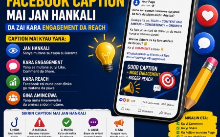 DARASI NA 6: YADDA AKE RUBUTA FACEBOOK CAPTION MAI JAN HANKALI DA ZAI ƘARA ENGAGEMENT DA REACH