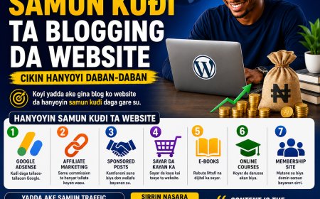 DARASI NA 3: YADDA AKE SAMUN KUƊI TA BLOGGING DA WEBSITE CIKIN HANYOYI DABAN-DABAN