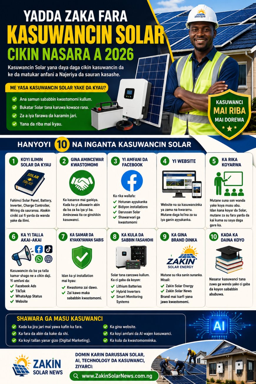 Yadda Zaka Fara Kasuwancin Solar Cikin Nasara a 2026